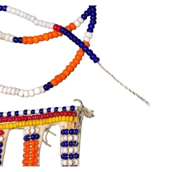 Necklace Pendant Bead Leather Button Handmade Seed - Picture 2 of 3